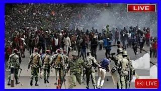 happening now TENSION  in KISII AS ANGRY GEN-Z PROTESTERS BLOCKS ALL ROADS