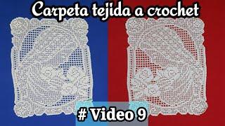 Carpeta Virgen María Tejida a Crochet ● Video 9