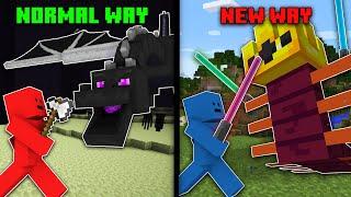 Minecraft But We Made Different Ways To Beat The Game...