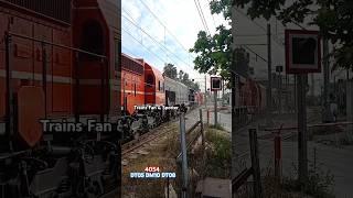 Passage of a freight train hauled by 3 locomotives 060DT05-060DM10-060DT08 4054