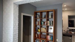 52. DIY Wood bookcase 120$   Книжный шкаф из мебельных щитов