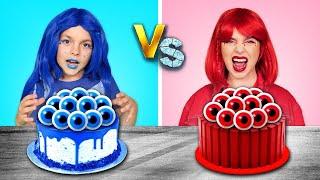 Nasty vs Tasty Snacks Red vs Blue Food Challenge with Pomni