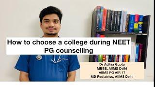 How to choose a college during NEET PG counselling. #neet #neetpg #NEETPGcounselling