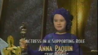 Anna Paquin winning Best Supporting Actress for The Piano