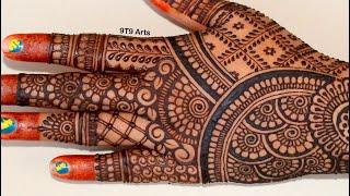 Easy Mehndi Design 2024 New Stylish Simple Full Back Hand Bridal Henna  Mehandi ka Design