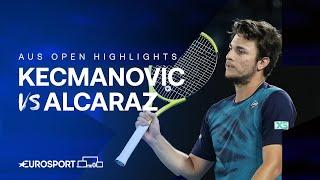 Miomir Kecmanovic v Carlos Alcaraz  Round Four  Australian Open 2024 Highlights 