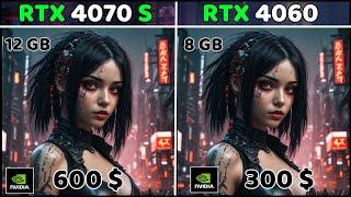 NVIDIA RTX 4070 SUPER VS NVIDIA RTX 4060  - TEST IN 20 GAMES AT 1080P  2K  4K