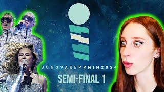 LETS REACT TO SÖNGVAKEPPNIN SEMI-FINAL 1 FINALISTS  ICELAND EUROVISION 2024 - VÆB AND ANITA