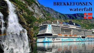 MSC EURIBIA Norway cruise - FLAM - Hiking to the BREKKEFOSSEN waterfall