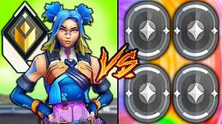 #1 Radiant Neon VS 4 Iron Players - CRAZY GAMEPLAY