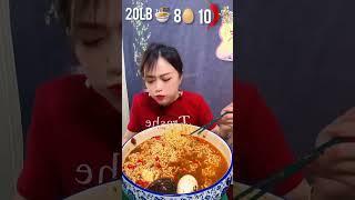 Biggest Eating Challenge  20lb Ramen 8 eggs 10 chilli   #asmr #food #funny #eating #shorts