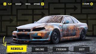 Rebuilding a Nissan Skyline GT-R V-Spec 1999  NFS Unbound UNITE