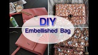 BLING MY BAG DIY Pearl Diamond Embellished wedding Clutch Purse Tumblr Crafts