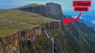 Hiking and Camping next to the worlds tallest waterfall  Tugela Falls  Drakensberg