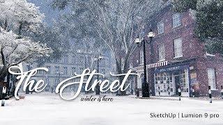 Lumion 9 pro  The Street - winter is here  3D Walkthrough  Design By - Sanjay  SketchUp