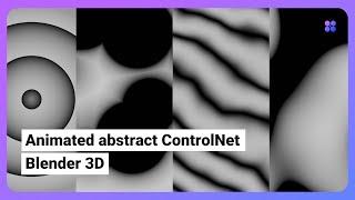 Create abstract animated video ControlNets in Blender 3D for ComfyUI AI Automatic1111 etc.