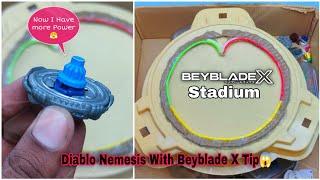 POWER Increased On Our Beyblade X Rail Stadium   Diablo Nemesis With Beyblade X Tip