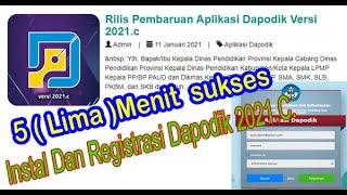 5 Menit Sukses Install dan Registrasi dapodik 2021.c.