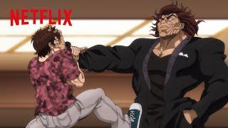 Yujiro Disciplines Baki  Baki Hanma Season 2 The Father VS Son Saga  Clip  Netflix Anime