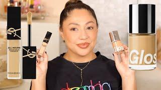 GLOSSIER STRETCH FOUNDATION & YSL CONCEALER OVERHYPED?  WEAR TEST