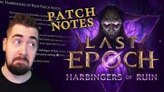 Patch notes for Last Epochs SUPER IMPORTANT first Cycle