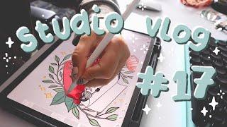 Studio Vlog 17  making my own stickers studio upgrade getting vaccinated and much more