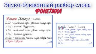 ЗВУКО-БУКВЕННЫЙ РАЗБОР СЛОВА - ЛЕГКО  КАК СДЕЛАТЬ ФОНЕТИЧЕСКИЙ РАЗБОР СЛОВА  ЗВУКИ БУКВЫ