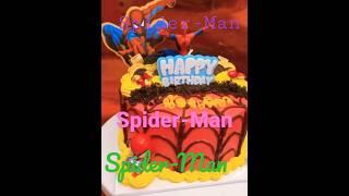 Spider-Man with Golden   Chocolate cream Cakes มนุษย์แมงมุมกับเค้กครีมช็อคโกแลตสีทอง #shortsvideo