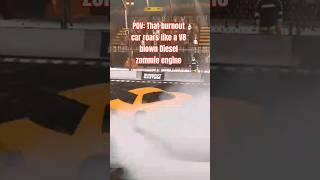 The angry yellow NYC taxi ford crown Victoria does a crazy burnout #shorts +13