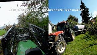 Obstbau FarmVlog#46 Kirschenhochstämme Güllefass und Schmalspurschlepper