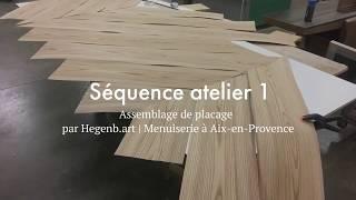 Séquence datelier 1  Placage à 45°  HEGENBART Menuiserie dagencement et design studio