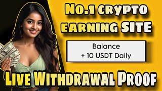 New Free Bitcoin Mining Website 2024  Free USDT Earning Website  Live Withdrawal Proof