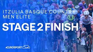 Impressive Sprint Finish   Stage 2 Finish Itzulia Basque Country 2024  Eurosport Cycling