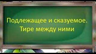 Русский язык. Подлежащее и сказуемое. Тире между ними. Видеоурок