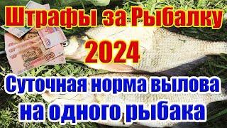 Штрафы за рыбалку 2024 Нормы вылова рыбы 2024 Рыболовные правила 2024 Новые правила рыболовства