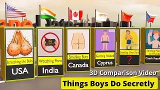 Things Boys Do Secretly from Different Countries  Weird things guys do alone  Insane data