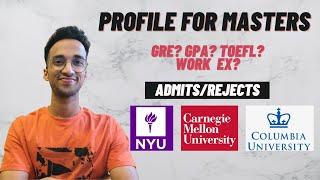 My profile for Masters in US Admits & Rejects