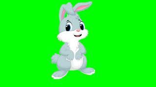talking rabbit#green screen with fun