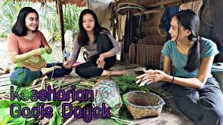 Gadis Dayak  Aktivitas sehari hari Gadis Desa Suku Dayak di Pondok Sawah