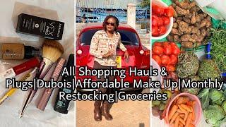 All Shopping Hauls & Plugs Dubois Affordable Make Up  Monthly Restock Groceries Catching Up 