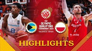Unbeaten Bahamas  too strong for Poland   Highlights  FIBA OQT 2024 Spain