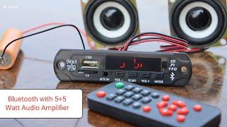 Bluetooth FM USB sd Card and Aux with 5+5 Watt Audio Amplifier Module
