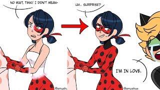 ADRIEN SEES MARINETTE TRANSFORM? Miraculous Ladybug Comic Dub Animations