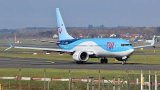 4K TUI UK Boeing 737 MAX 8 Takeoff at Prestwick Airport  March 2022