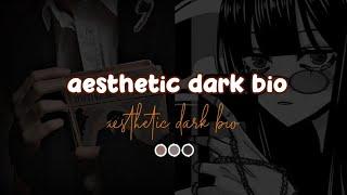 aesthetic dark bio ideas igwarptele