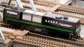 モジュールレイアウトをマルチレールクリーニングカーでメンテナンス  Nゲージ 鉄道模型