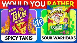 Would You Rather...? Spicy VS Sour JUNK FOOD Edition ️