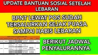 UPDATE BANTUAN SOSIAL SETELAH LEBARAN BPNT LEWAT POS SUDAH TERSALURKAN