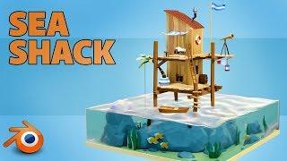 Sea Shack  beginners tutorial  blender 2 8