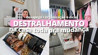 FIZ UMA LIMPA NA CASA INTEIRA ANTES DA MUDANÇA  DESTRALHE E ORGANIZAÇÃO *com dicas*